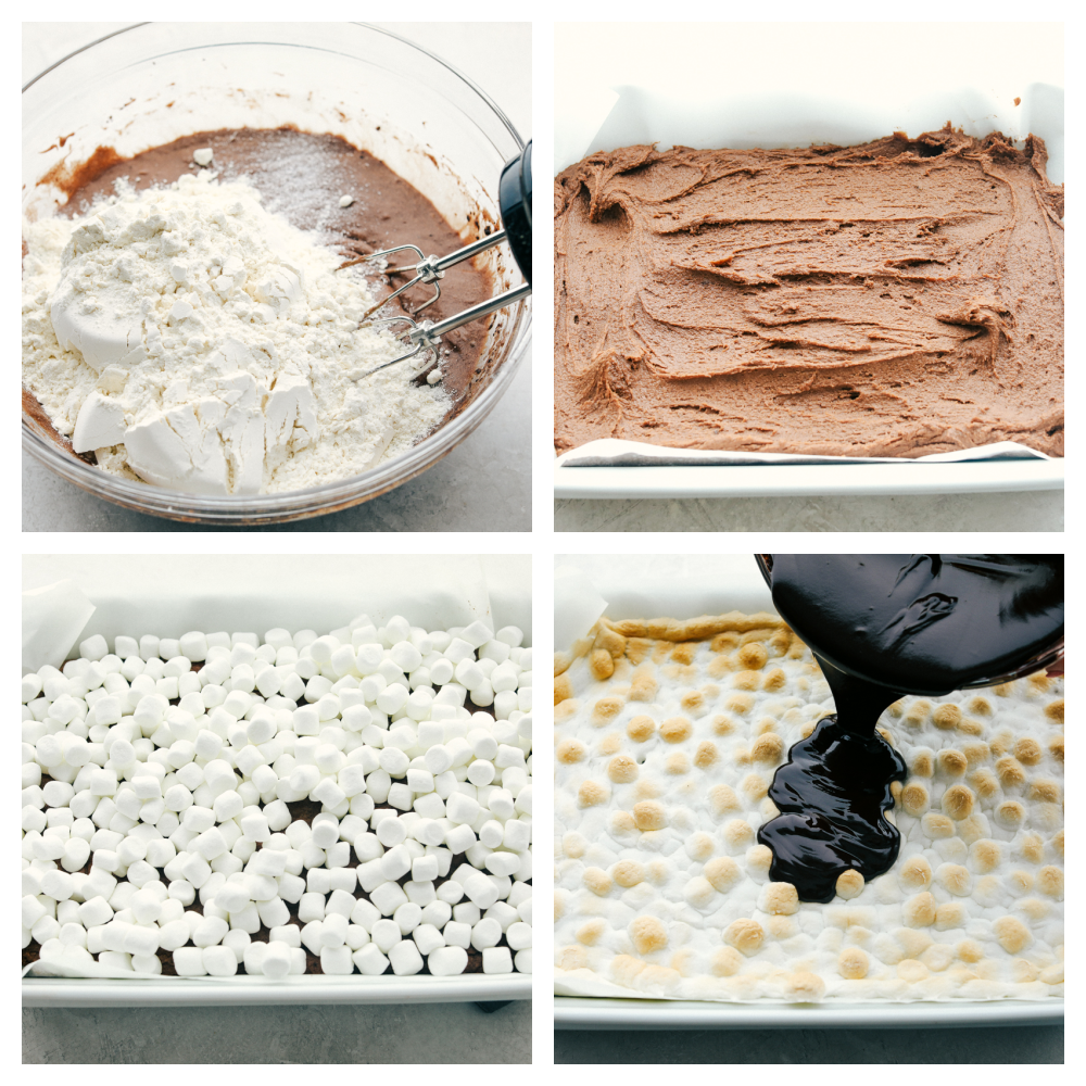 The process of making mudslide bars.