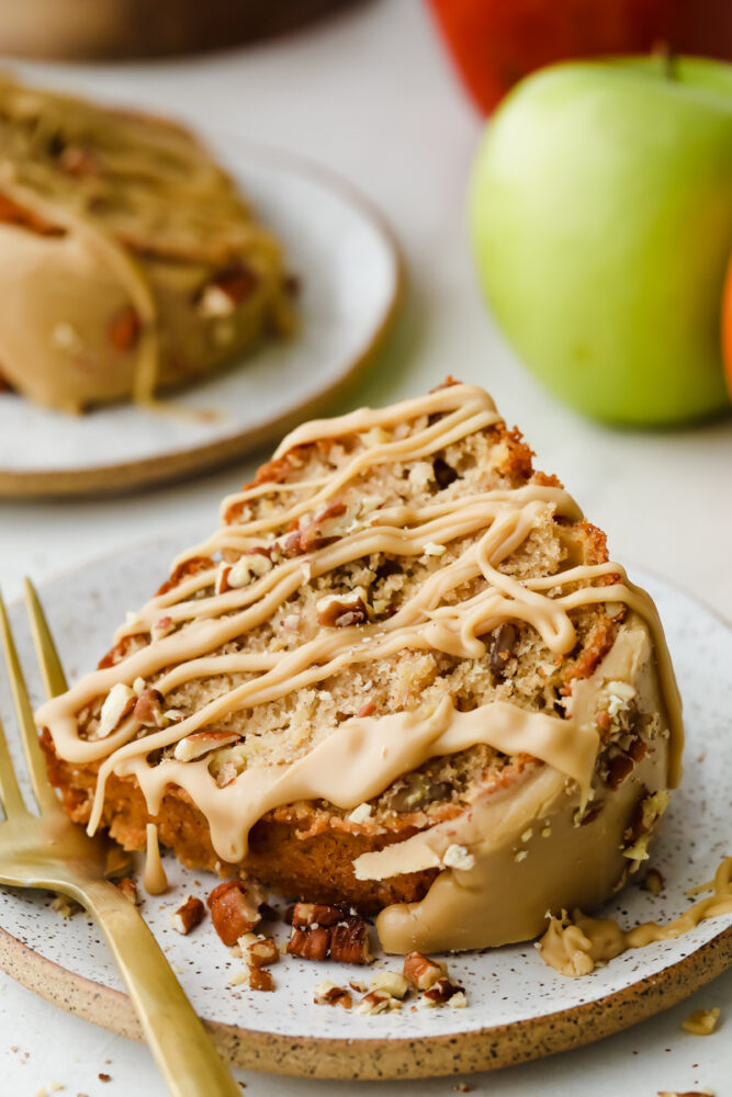 Sliced bundt cake. 