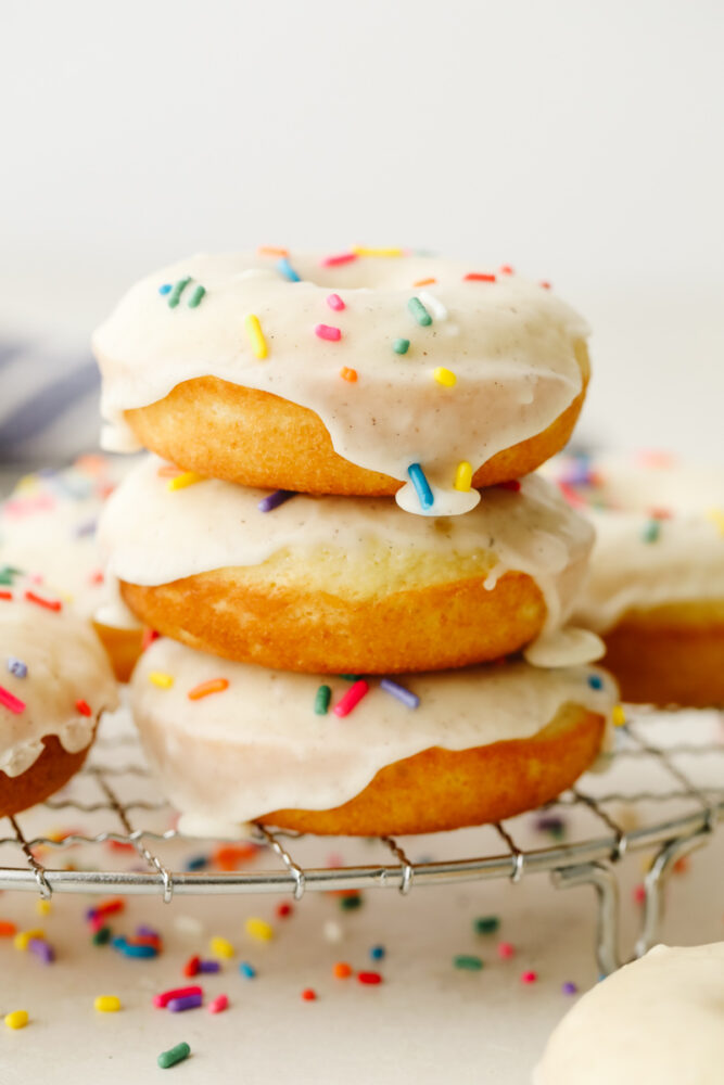 Stack of donuts. 