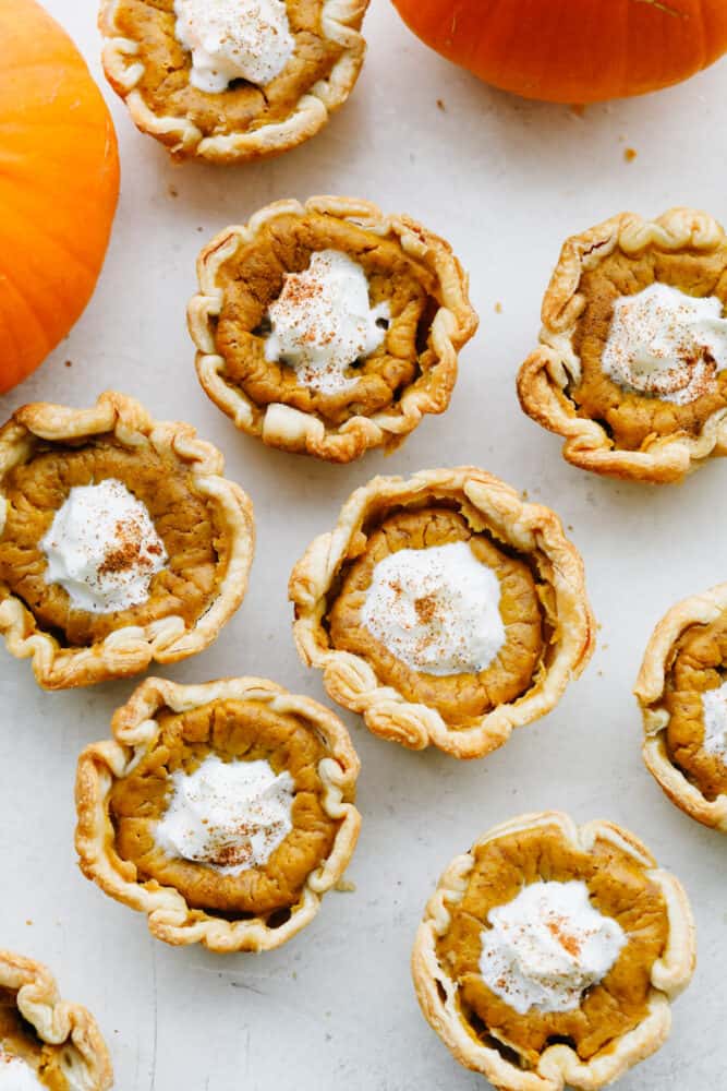 Mini pumpkin pies. 