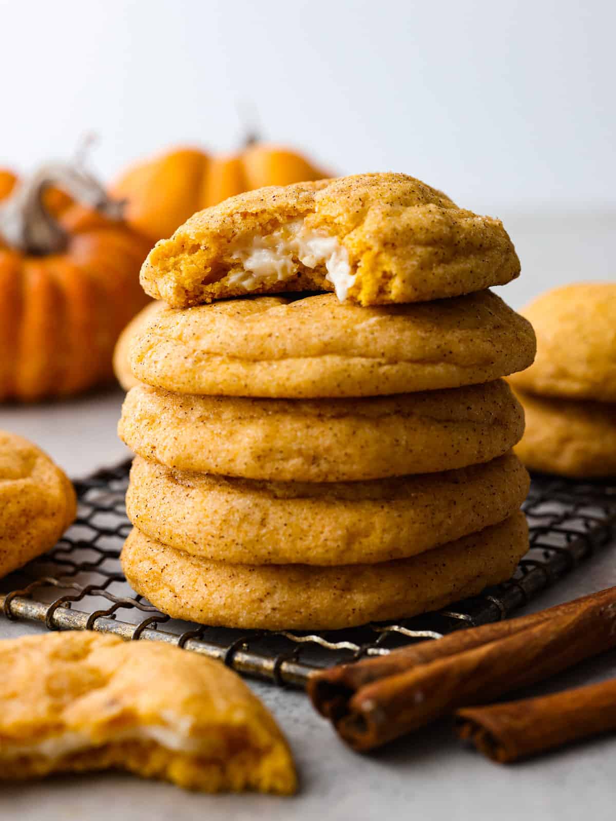 A stack of cookies. 