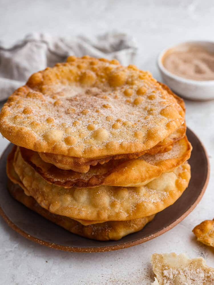 Hero image of 4 bunuelos stacked on top of each other.