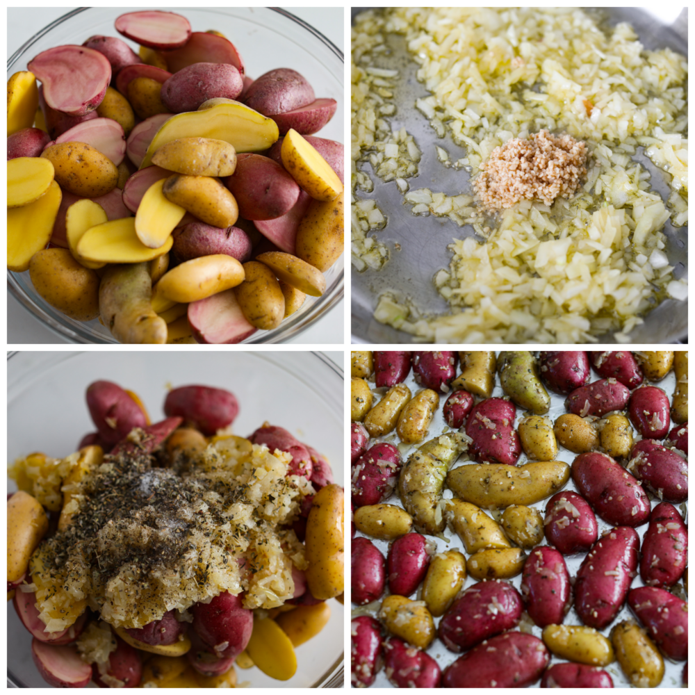 Process photos showing how to prepare and bake the recipe.