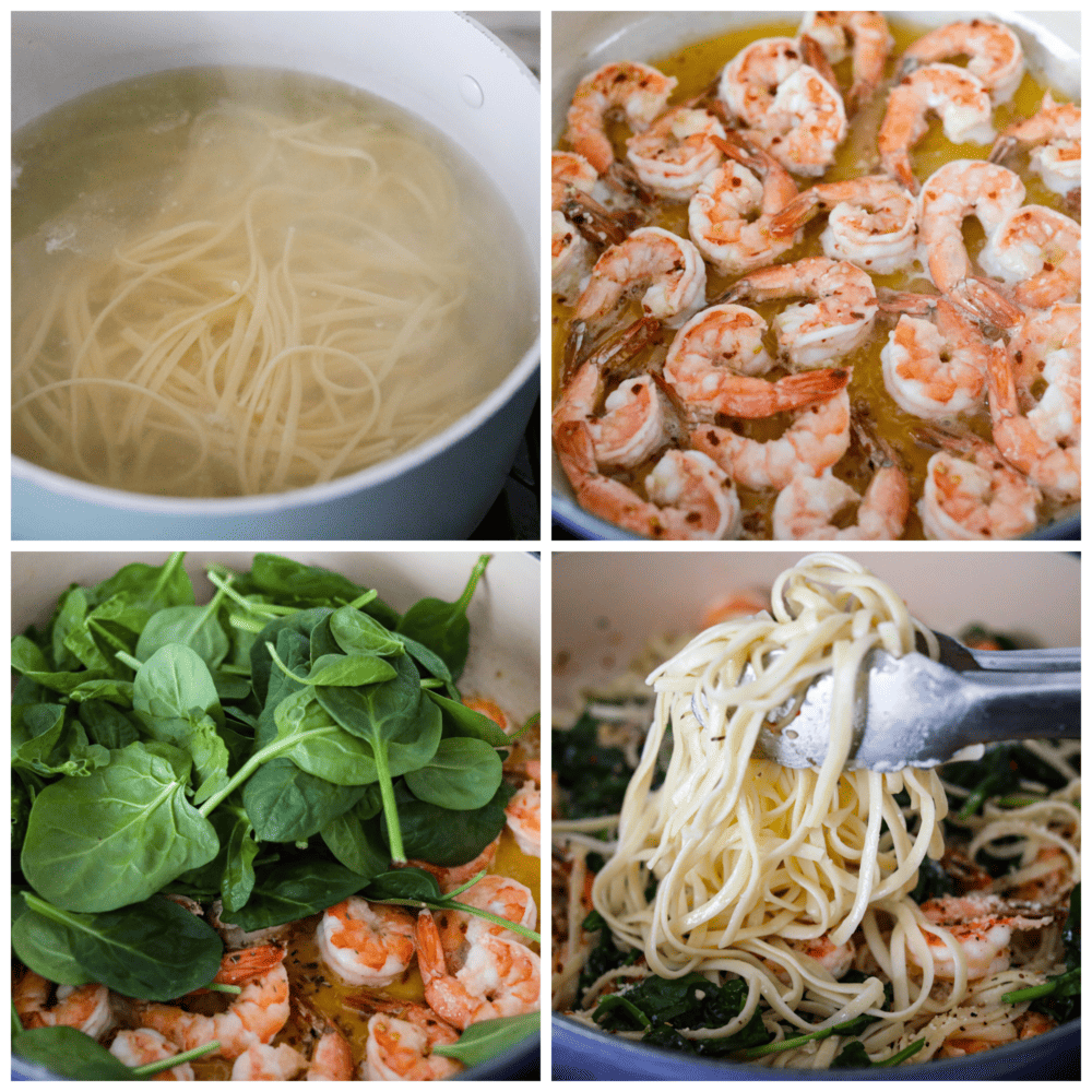 Process photos showing how to prepare the ingredients and make the meal.