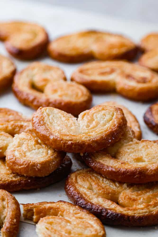 Hero image of palmier cookies.