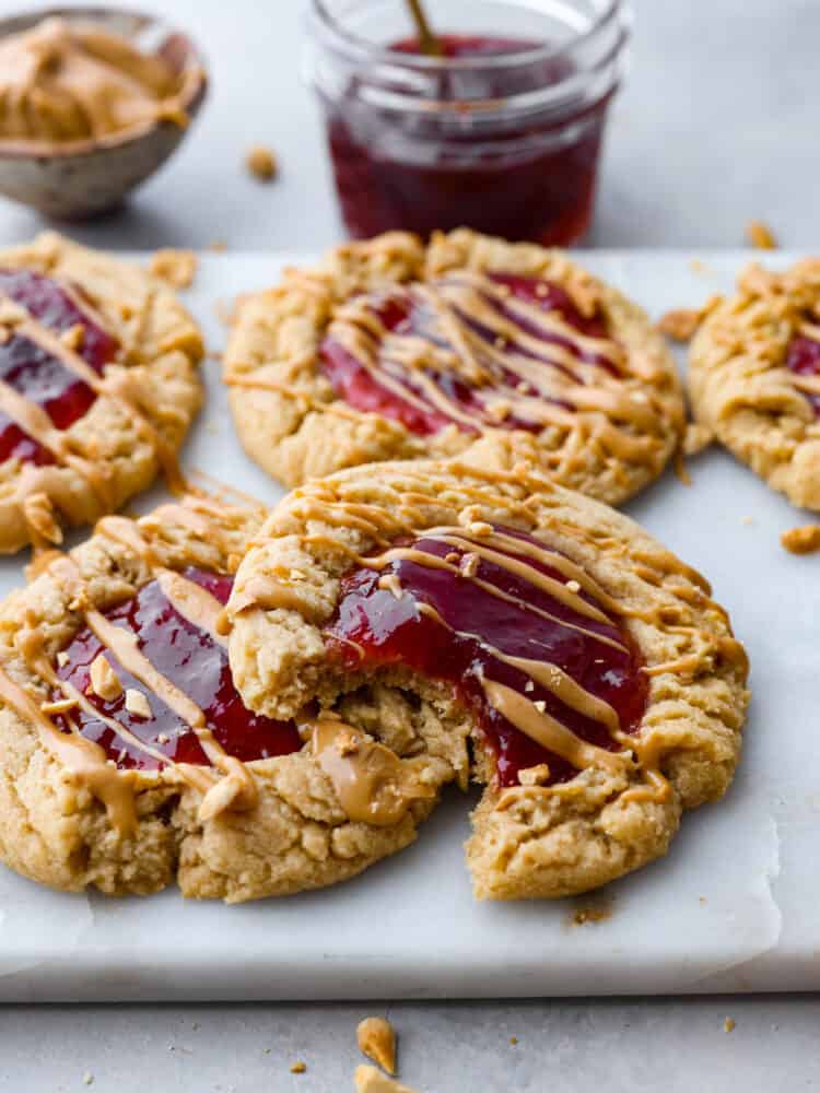 Closeup of a cookie with a bite taken out of it.