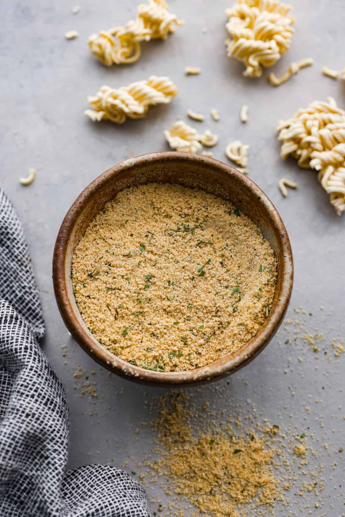 Ramen seasoning in a small bowl.