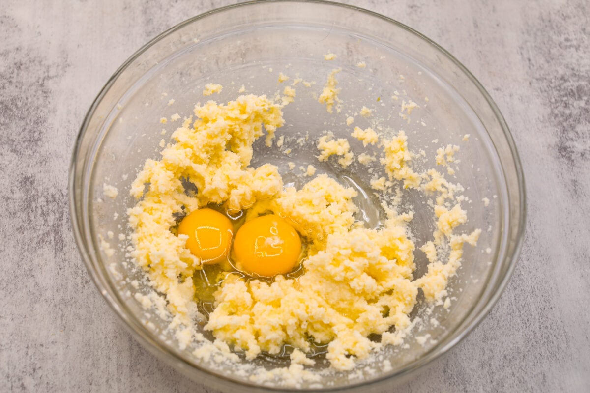 The butter and egg mixture.