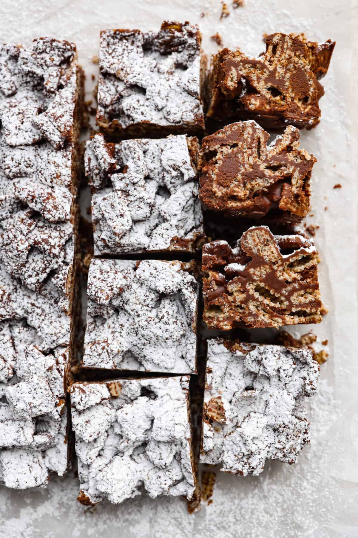 Overhead shot of muddy buddy bars. 